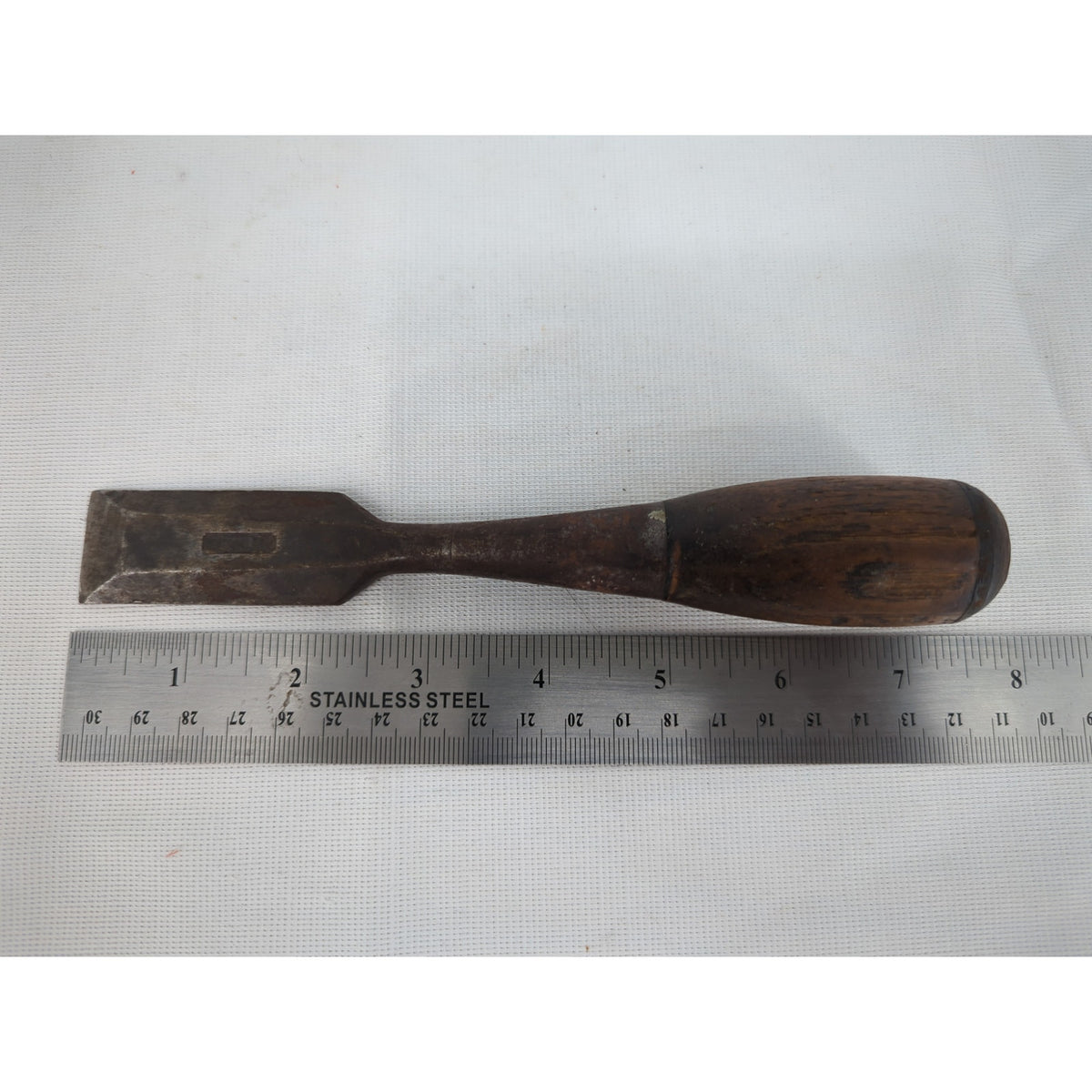 Vintage Stanley Wood Handled Woodworking Chisel Hand Tool