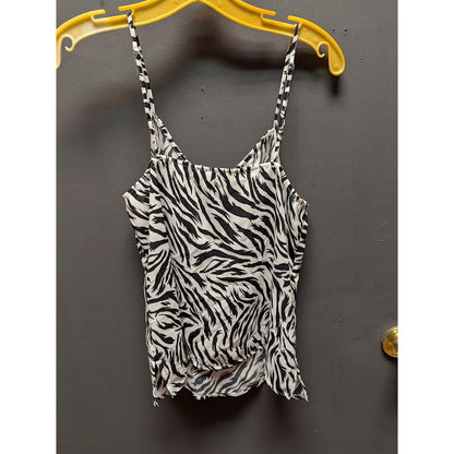 Halogen Zebra Print Camisole Tank Top Size Extra Small NEW XS