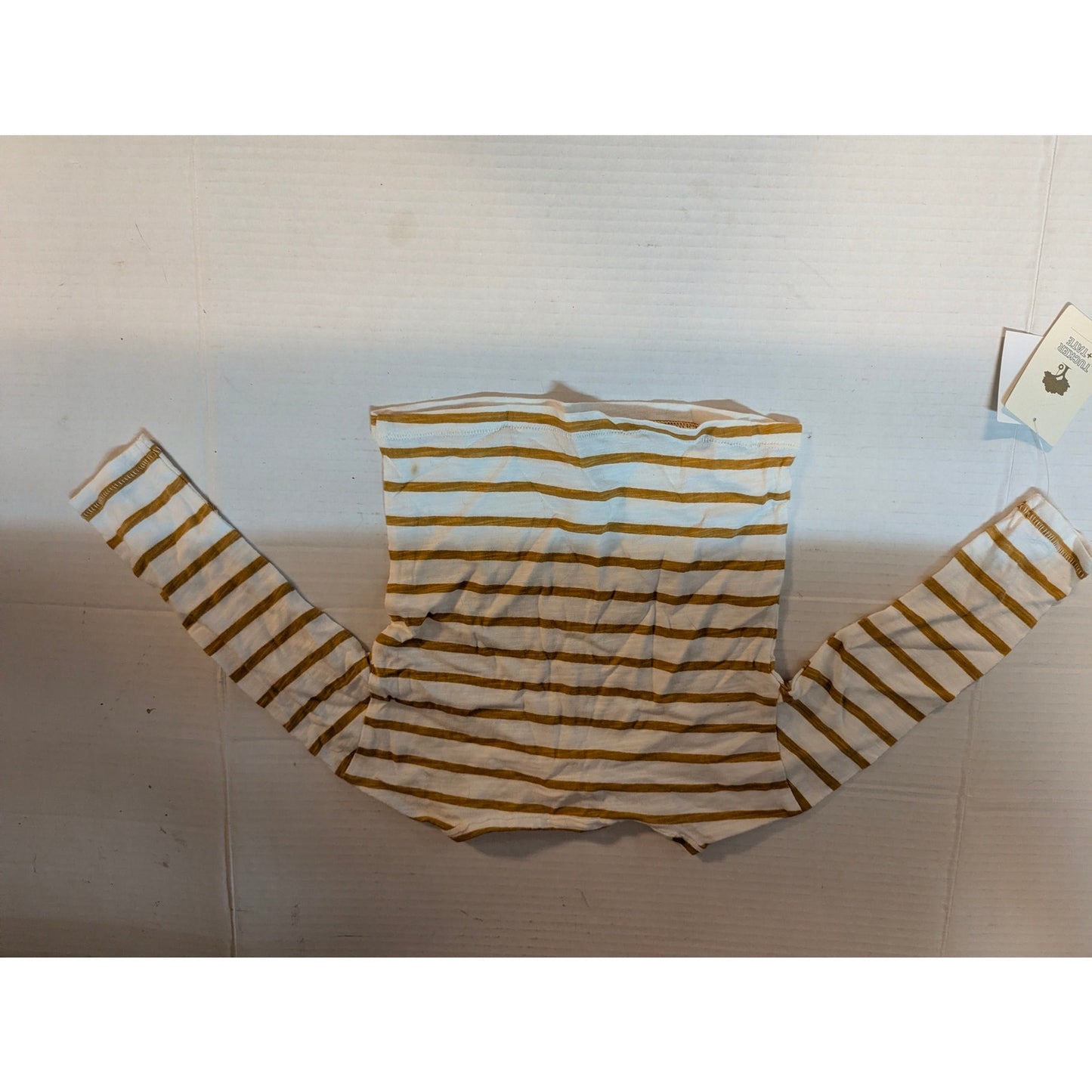 Tucker + Tate Baby Girls Brown White Striped Long Sleeve Shirt 12 Months NWT