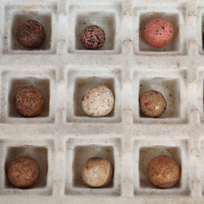 Antique German Handmade Clay Marbles Bulk Job Lot of 31 Player Size 9/16" #H11