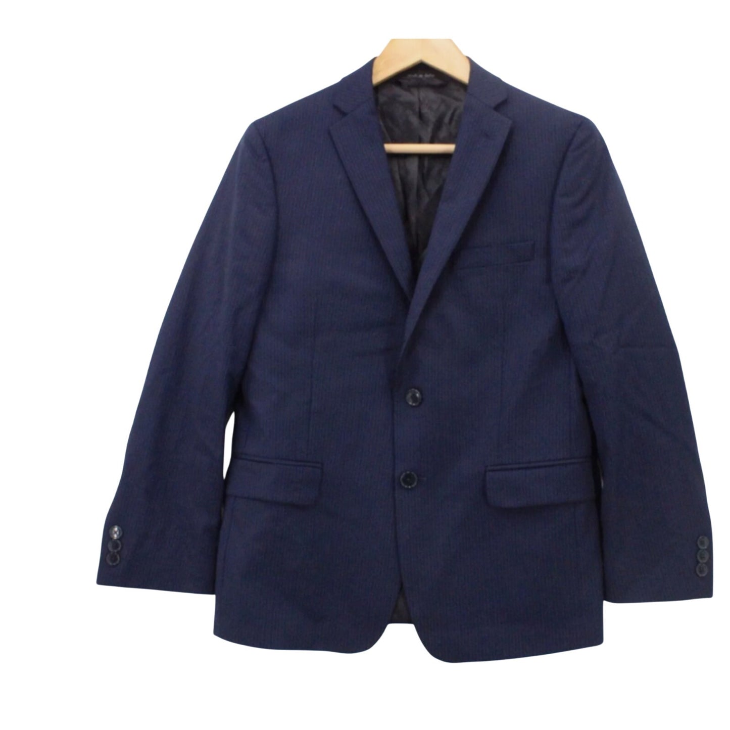 Hart Schaffner Marx Wool Blazer Jacket Kid Boy Navy Blue striped Lined Size 14