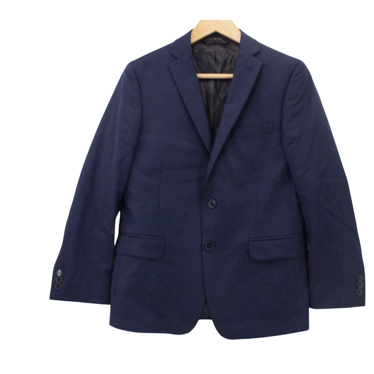 Hart Schaffner Marx Wool Blazer Jacket Kid Boy Navy Blue striped Lined Size 14
