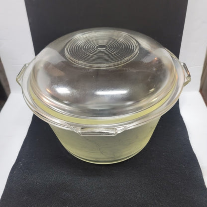 Vintage 1940s Flamex 6 qt. glass Dutch oven with lid RARE Cookware Pot NO CHIPS