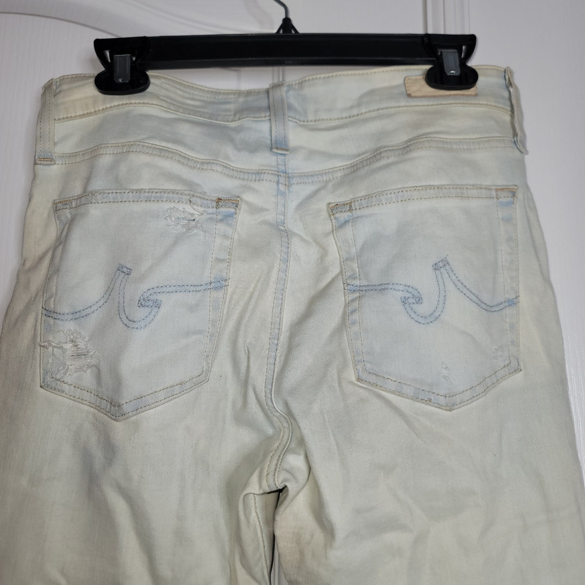 AGOLDE adriano goldschmied distressed acid wash skinny jeans 30 regular FRAYED