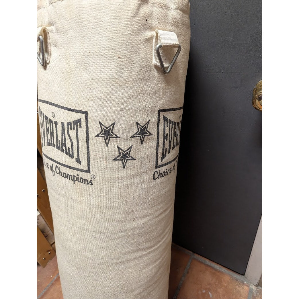 Secondhand Sandies: 70 lb Canvas Boxing MMA Vintage Punching Bag with Chains Model 4632 Made in USA