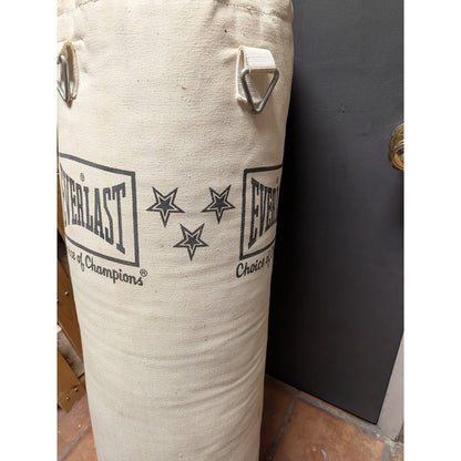 Secondhand Sandies: 70 lb Canvas Boxing MMA Vintage Punching Bag with Chains Model 4632 Made in USA