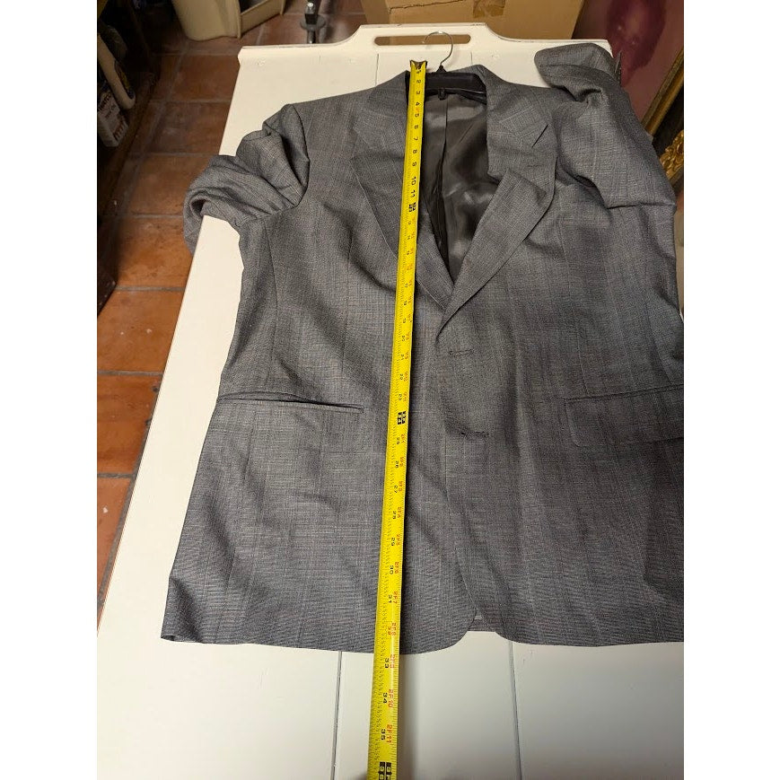 Christian Dior Monsieur Vintage 43R Gray Glen Plaid Check Blazer Sport Coat
