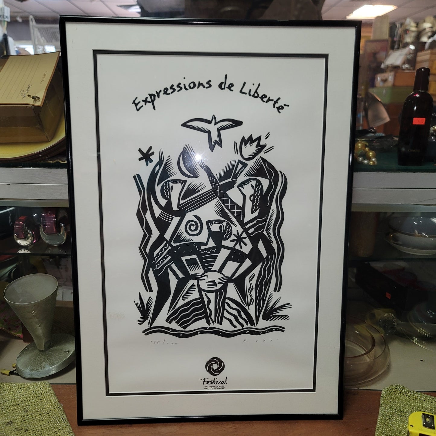 Expressions de liberte'  Russi Print Frame Black White 185/200 FREEDOM SPEECH