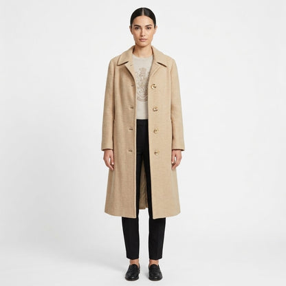 Weatherbee Long Sleeve VINTAGE Ms. Maisel Long Jacket Wool Pockets Swing Coat