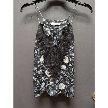 WAYF NWT Black White Lace Front Top Medium Layering Summer Casual Festival Boho