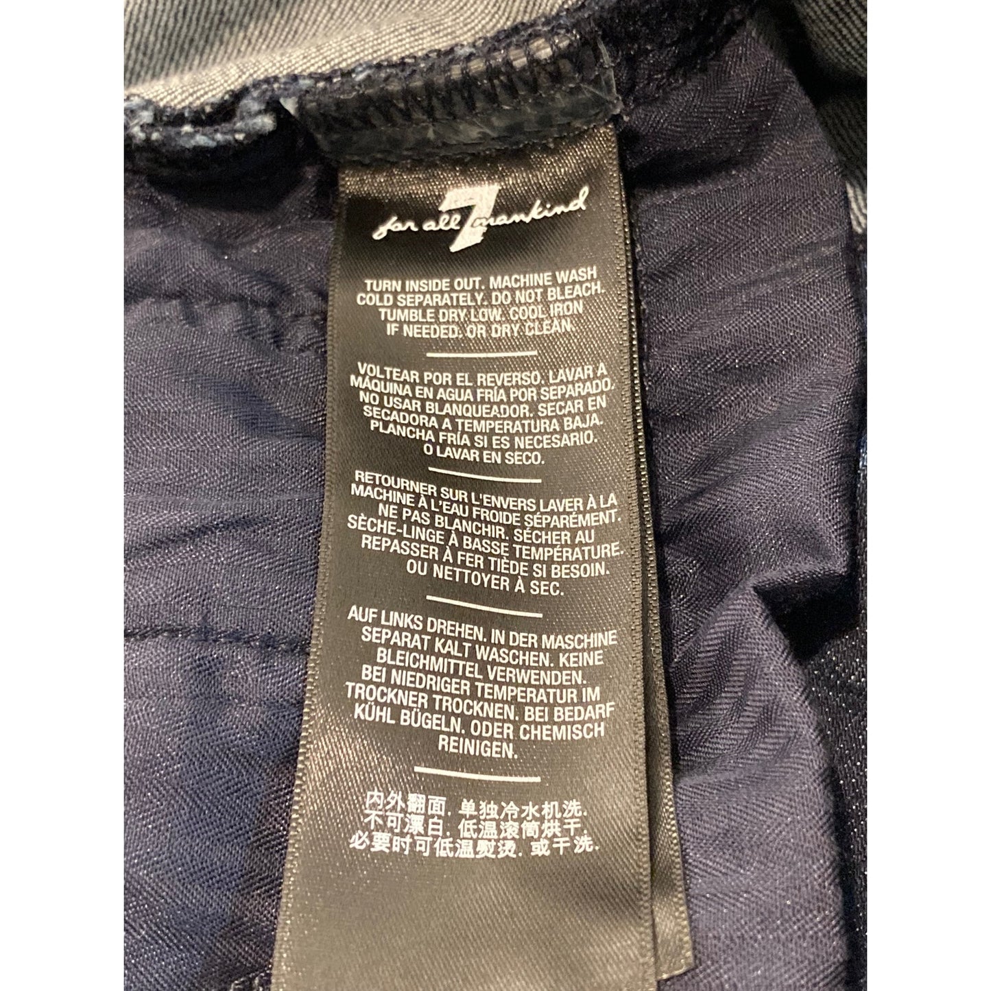 7 For All Mankind Raw Hem Damaged Destroyed Denim Ankle Jeans Size 28 Blue NWT