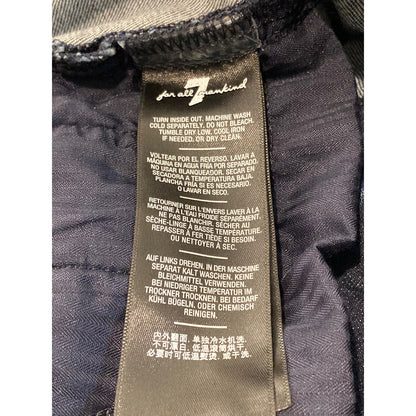 7 For All Mankind Raw Hem Damaged Destroyed Denim Ankle Jeans Size 28 Blue NWT
