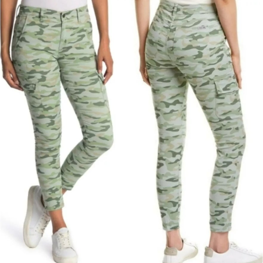 Joe's Jeans Skinny Ankle Cut Jean Pants in Green Camo Size 32 NWT