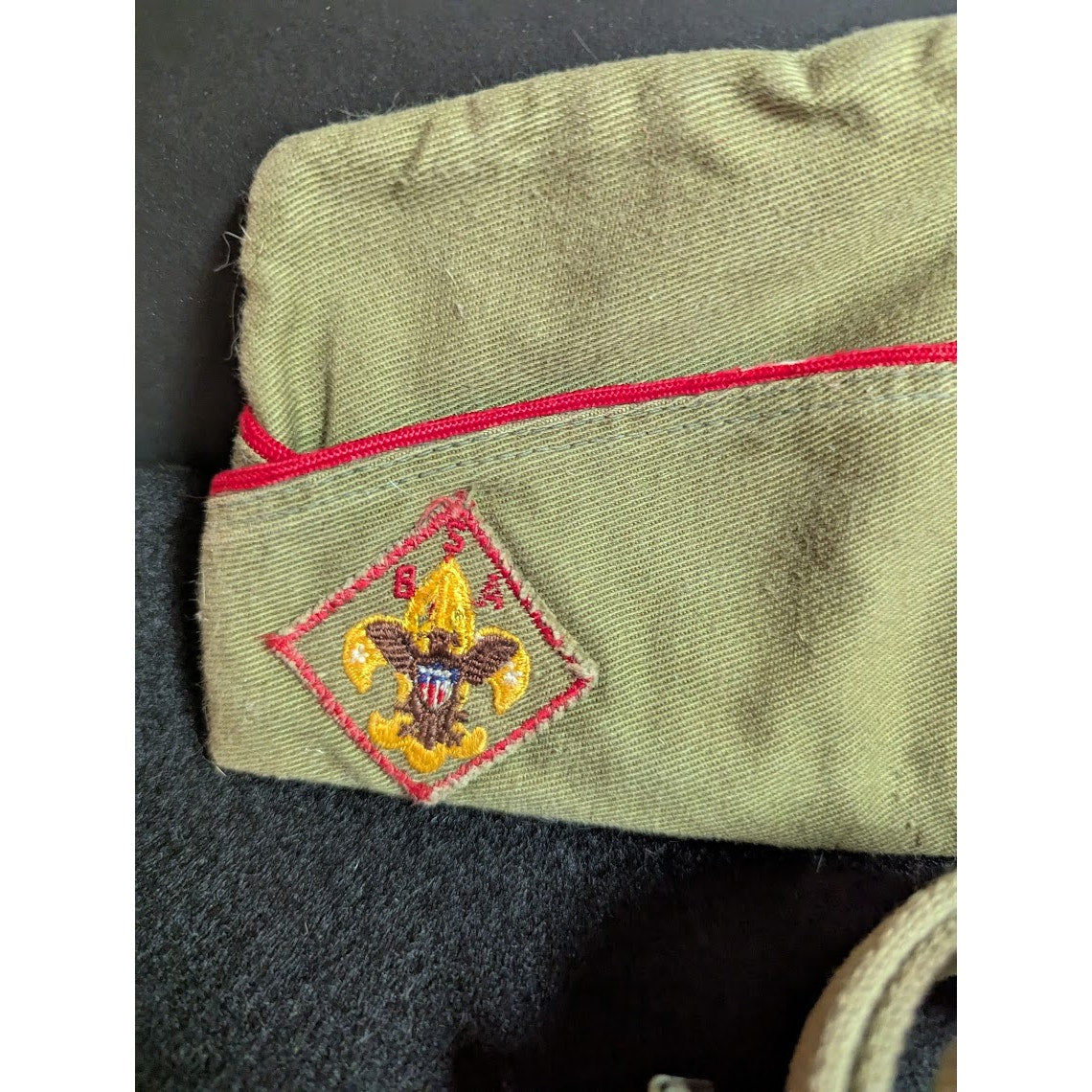 Vintage 2 Pc. 1950-1960 Boy Scouts of America Garrison Cap Green 10.25 and belt