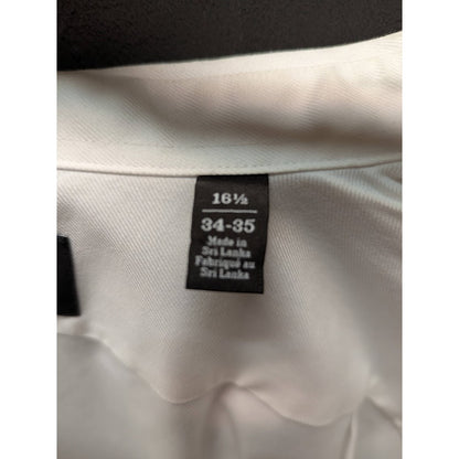 Nordstrom button up white Non Iron Trim Fit 16.5" 34-35 Long sleeve Dress Shirt