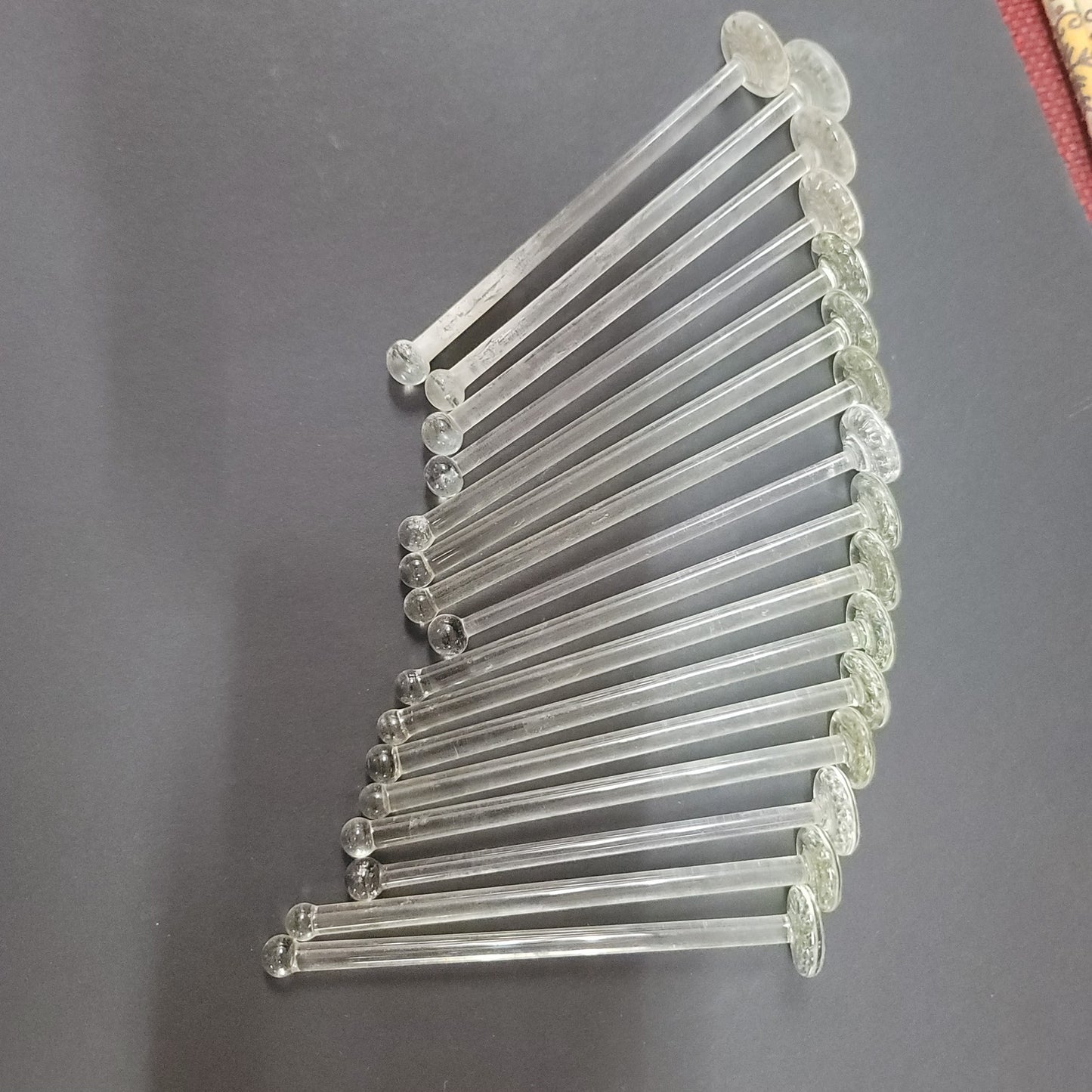 Jocksters 16 Vintage glass highball stirstick  jockstrap box swizzle stir stick