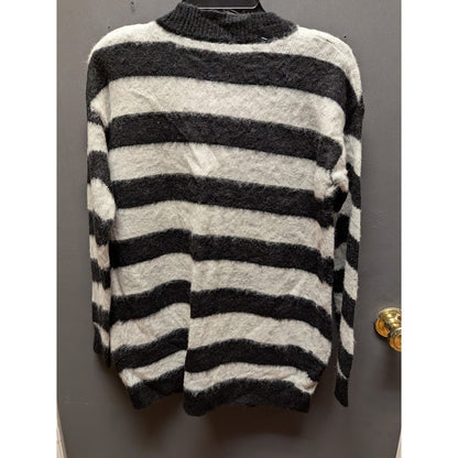 Love by Design Chevron Cardigan Black/white Small open front NEW striped