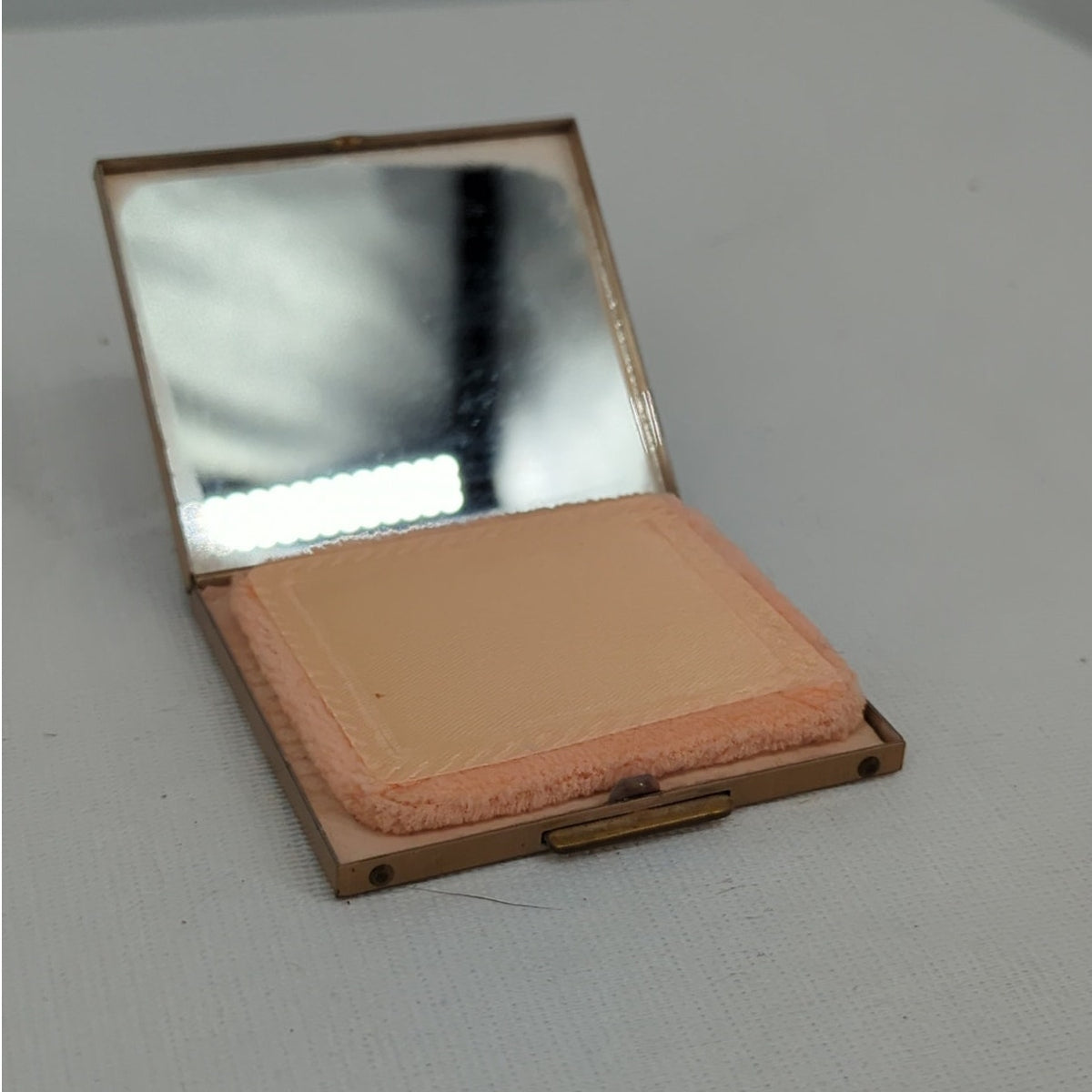Vintage Silver Glitter / Crushed Moasic Mother-of-Pearl Compact Mirror