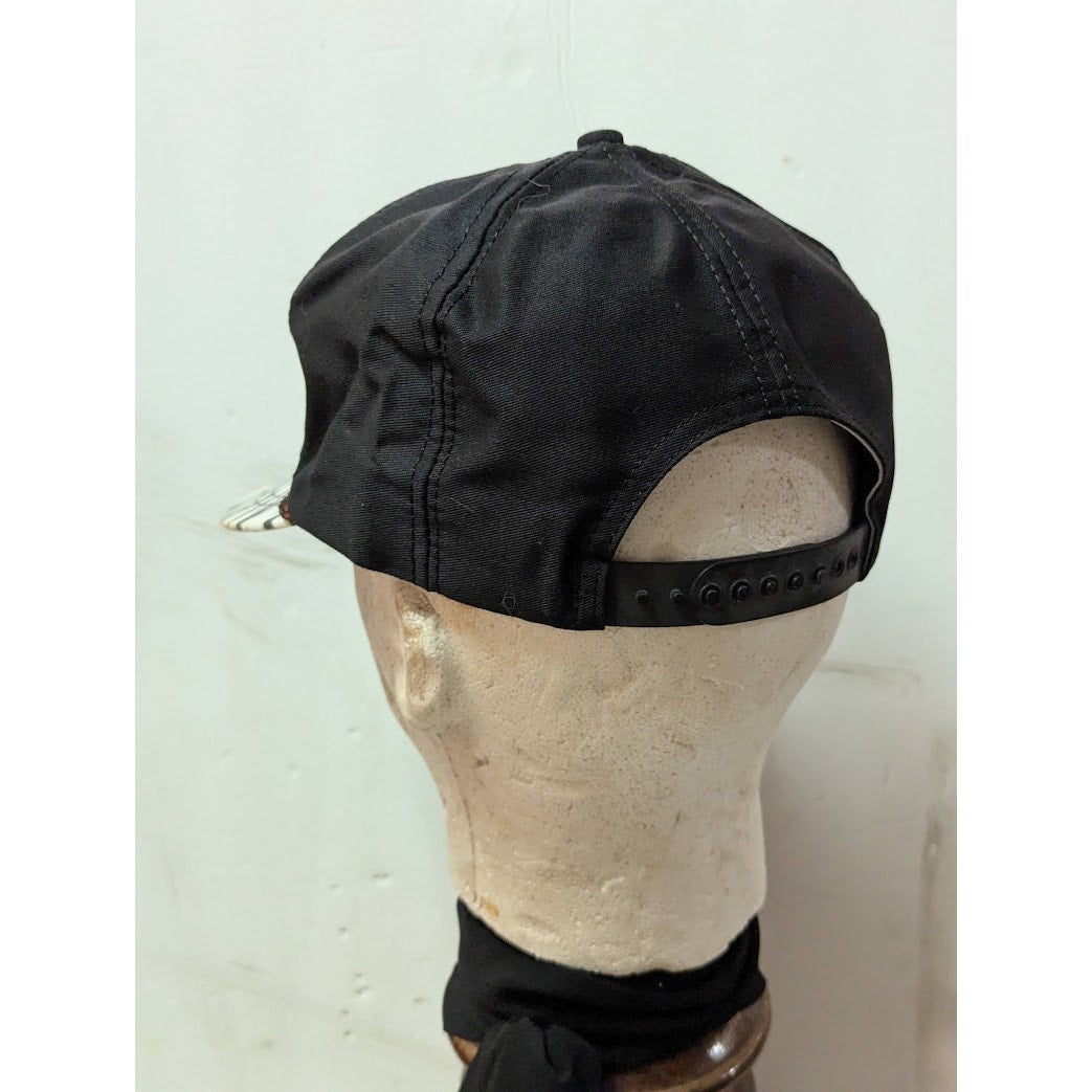VINTAGE summit racing Blk/ Wh Snap Back Adjustable TRUCKER full fabric Hat  Cap
