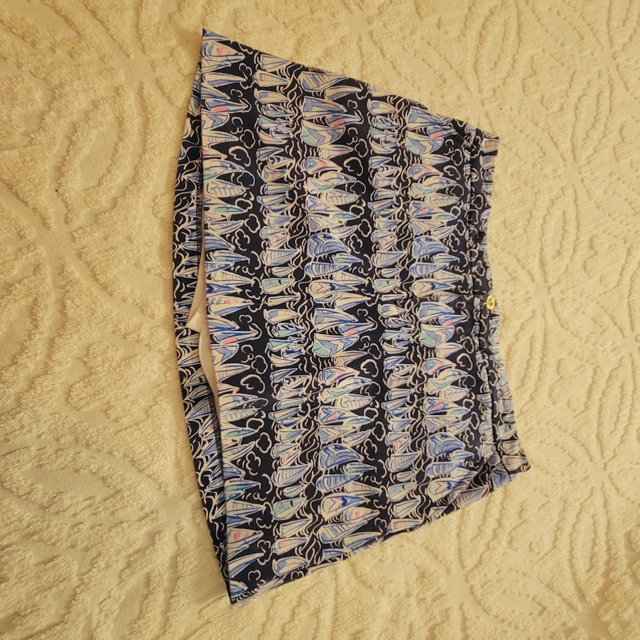 Lilly Pulitzer Colette Knit Skort in the Low Tide Navy Sails and Stripes Size 14