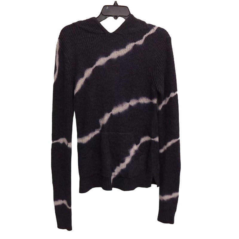 Belle By Belldini Women Navy/White Tie-Dye Gracie Hooded Sweater MEDIUM NEW