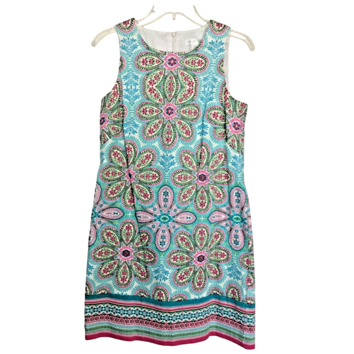 London Style Collection Fit & Flare Dress Knee Length Multicolor Floral Size 16