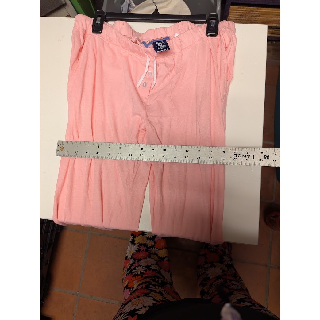 Bottoms Out Gal Size Medium Cotton Pajama Bottoms Drawstring waist Pink