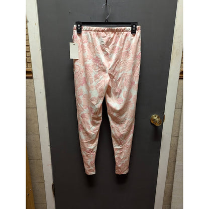Hurley Soft Cozy PJ bottoms drawstring waist Pink botanicals Size Large NEW