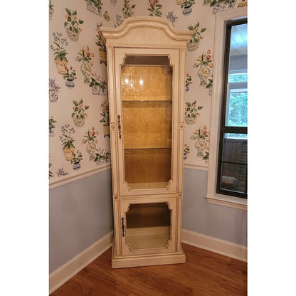 SECONDHAND SANDIES: French Provincial Narrow Curio Tall Glass Display Cabinet Hutch