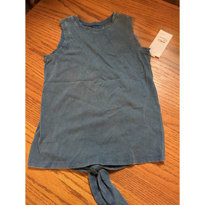 .Zella Blue Ceramic Tie-Back Active Tank Top Size Youth Small NEW Activewear