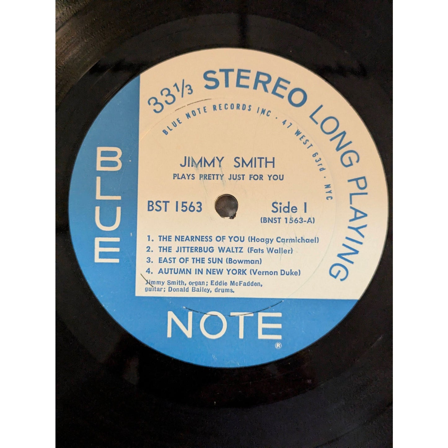 Vintage Jimmy Smith Plays Pretty Just For You Blue Note BST 1563 Stereo Vinyl LP