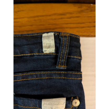 7 For All Mankind Girls Blue Pearl Dark Wash Skinny Jeans Size 6 NWT