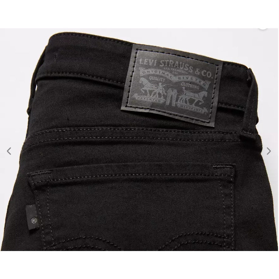 Levi's Slimming Skinny Jeans Black W 28" Inseam 30" Mid Rise Stretch New