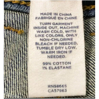 Caslon Denim Shorts Womens 27 Blue Boyfriend Rolled cuff dark blue