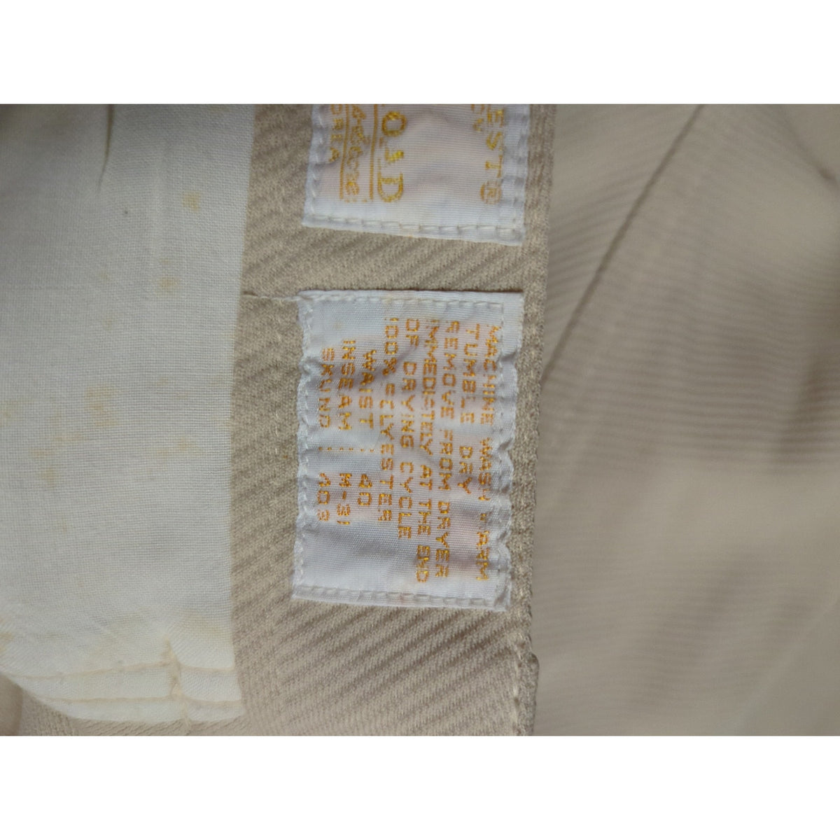 Kings Road Vintage Sears Mens Trouser Tan Stretch Khaki Pant 36" x 30" Polyester