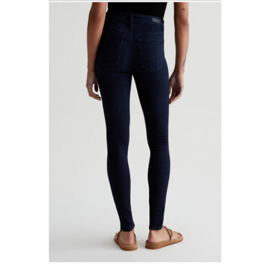 AG Adriano Crushed Velvet Farrah High Rise Skinny Ankle Jeans Size 31 Black new