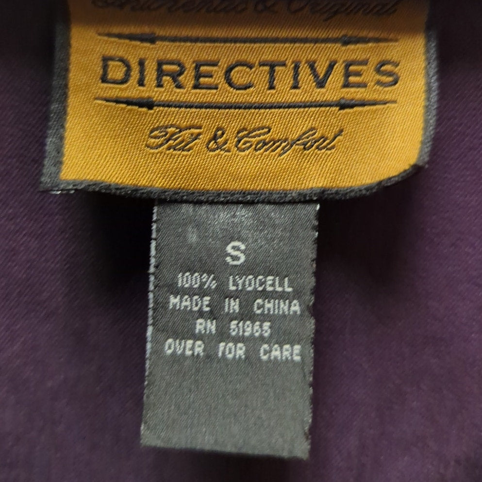 Directives Purple Sleeveless Button Front Shift Casual Dress Small Vintage y2K