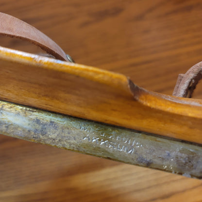 Vintage J. Nooitgedagt & Zonen Akkrum Wooden Ice Skates Dutch Antique Pair