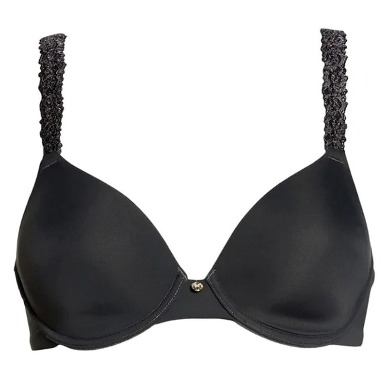 Natori Rose Dream Underwire T-Shirt Bra Sz 32DDD in Coal/Black NWT