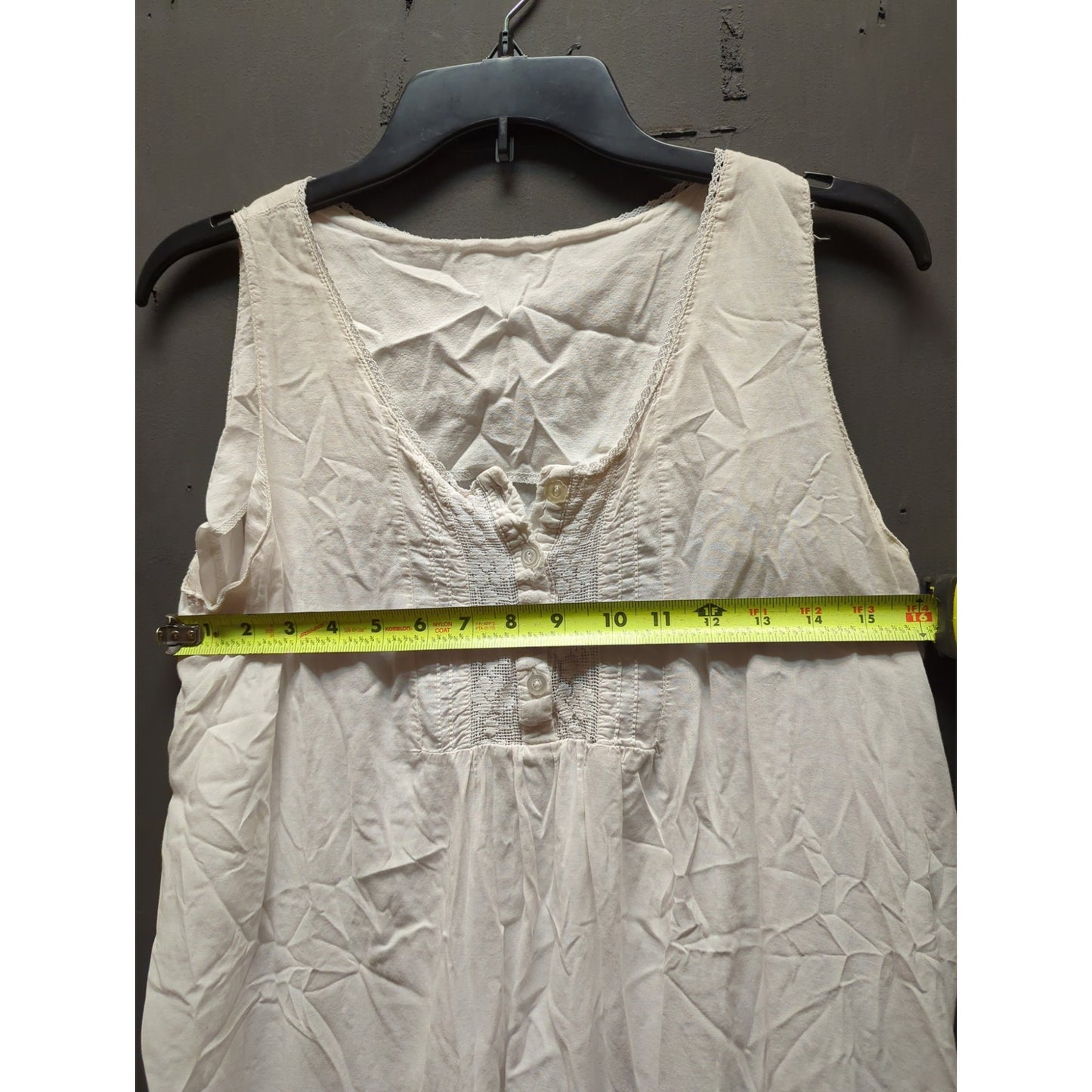 Edwardian French White cotton slip dress nightgown French Medium/ Large antique