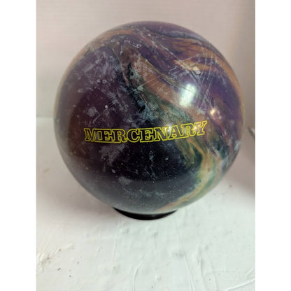 Vintage PBS Mercenary Bowling Ball 12lb Purple Gold Swirl Reactive Pre Drilled