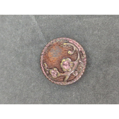 LOT D of 10 Antique Vintage Victorian Brass Mixed Materials Buttons ESTATE FIND