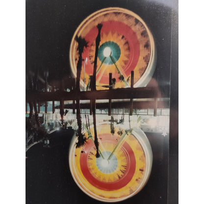 Original Carnival Ferris Wheel Reflection Photograph Signed Dan Evans 1993