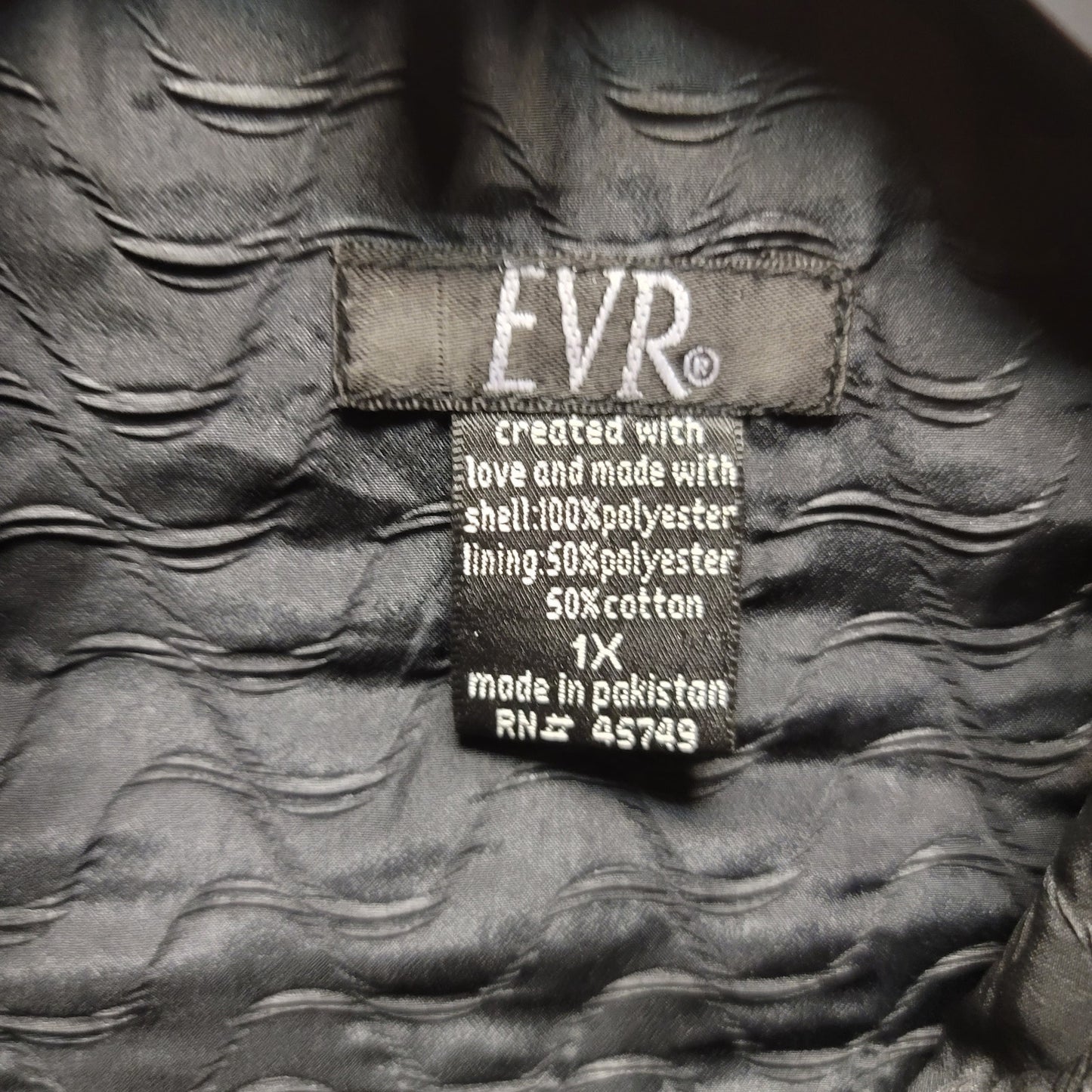 EVR tracksuit jacket full zip VINTAGE XL Gray lined shoulder pads textured zip