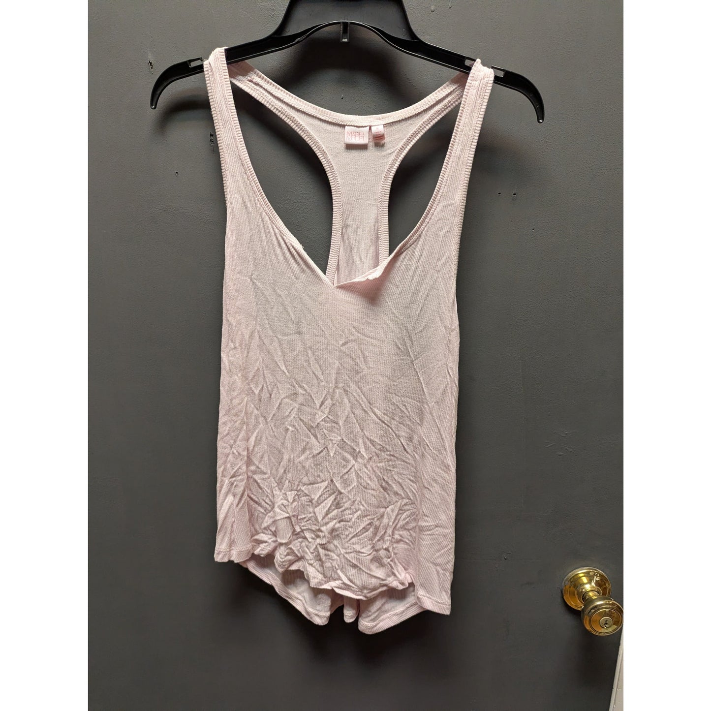 Slim Chickens Light Pink Racerback Tank Top Medium Activewear Layering Light