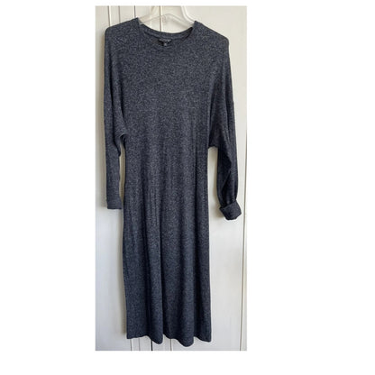 Topshop Gray Sweater Dress Size 6 Knit Long Sleeve Midi Tie in Back Long Sleeve