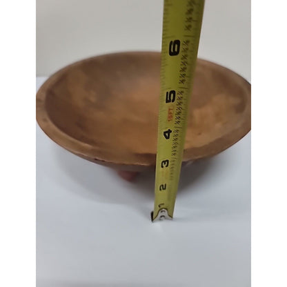 Vintage Brown Wooden Bowl Celebrating 5 Millionth Frigidaire 3 Red Ball Feet 9"