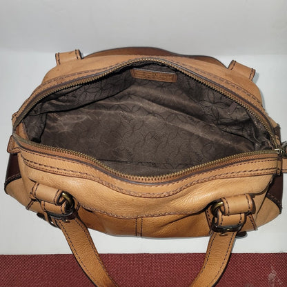 Fossil Brown leather purse handbag Preowned Shoulder bag aged
