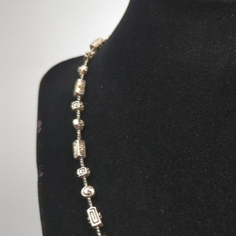Vintage Fashion Necklace Napier goldtone Geometric station style