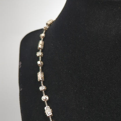 Vintage Fashion Necklace Napier goldtone Geometric station style